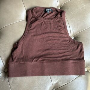 Brown crop top